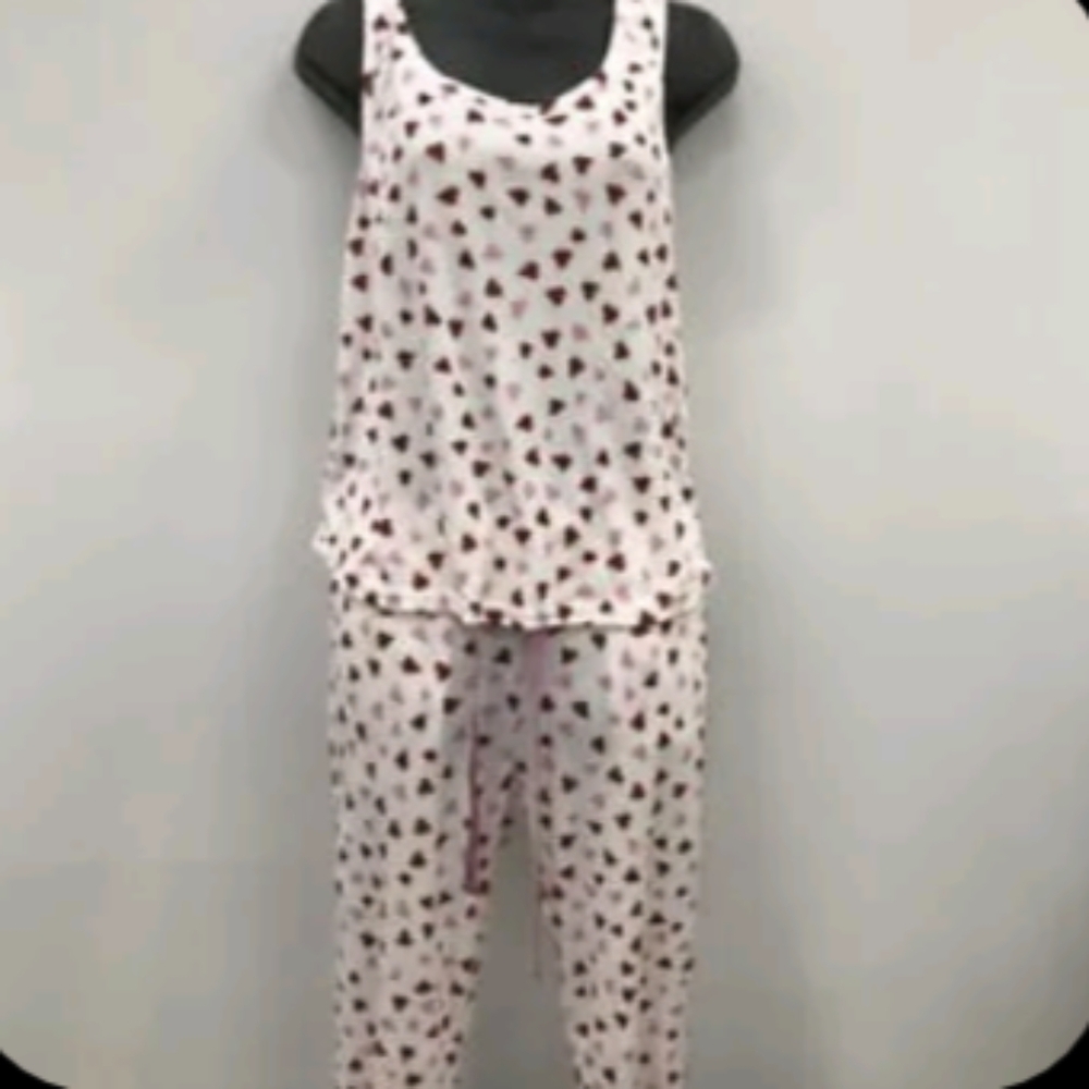 Thalia Sodi Women's White Red & Pink Heart Print 2 PC PK Set Size M NWT MSRP $68